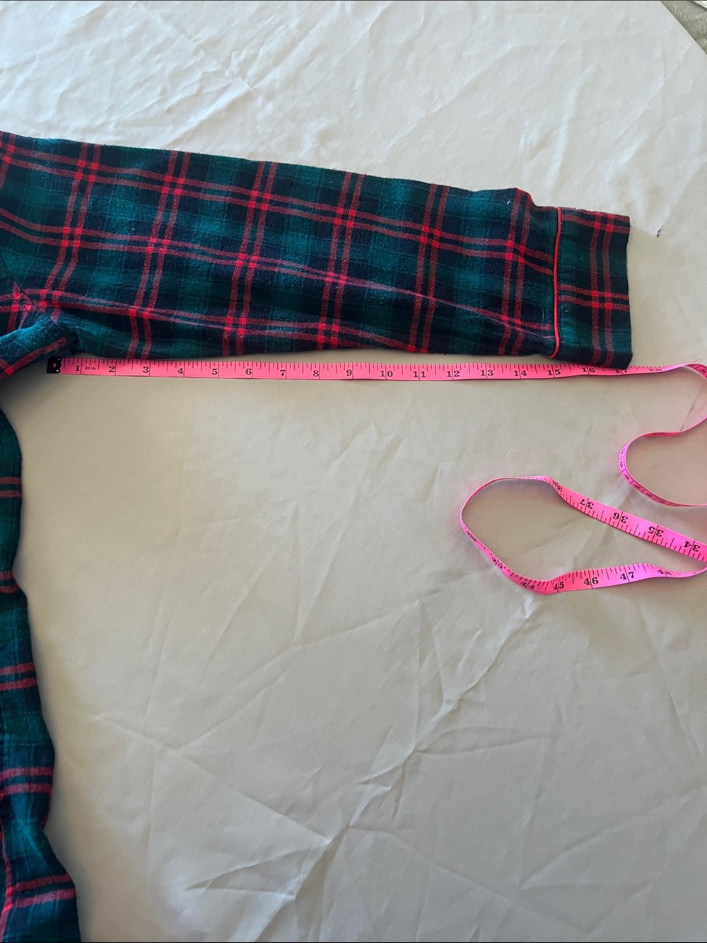 Ralph Lauren Red & Green Plaid Button-Front Nightshirt with Crest - Picture 9 of 10